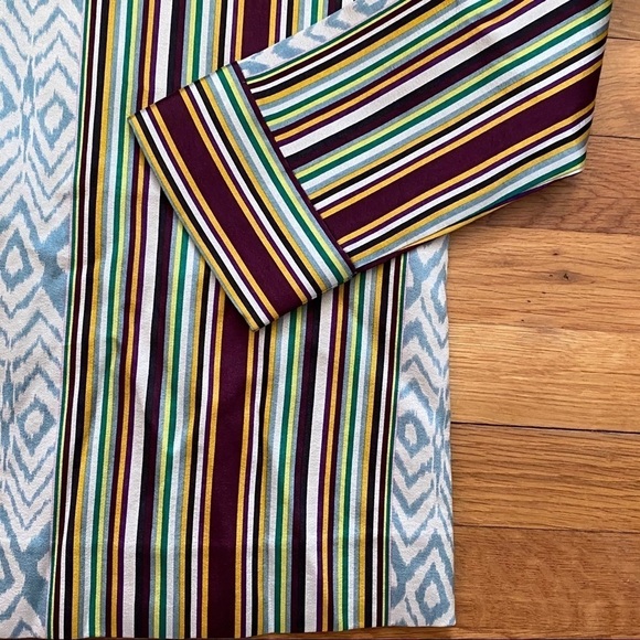 J. Crew NEW Collection Silk Wool Ikat Striped Mixed Print Top - Picture 8 of 10